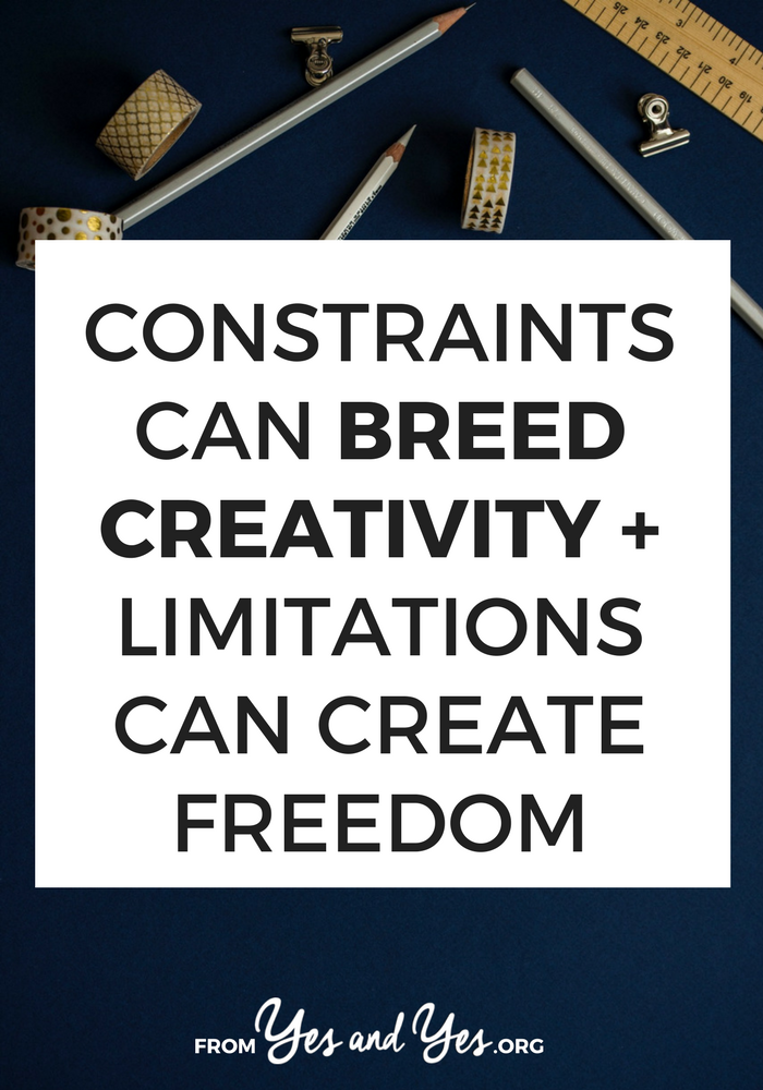 Looking for creativity tips? Add constraints or limitations! It's amazing the amount of freedom and creativity that can come from limitations! Click through to find out how