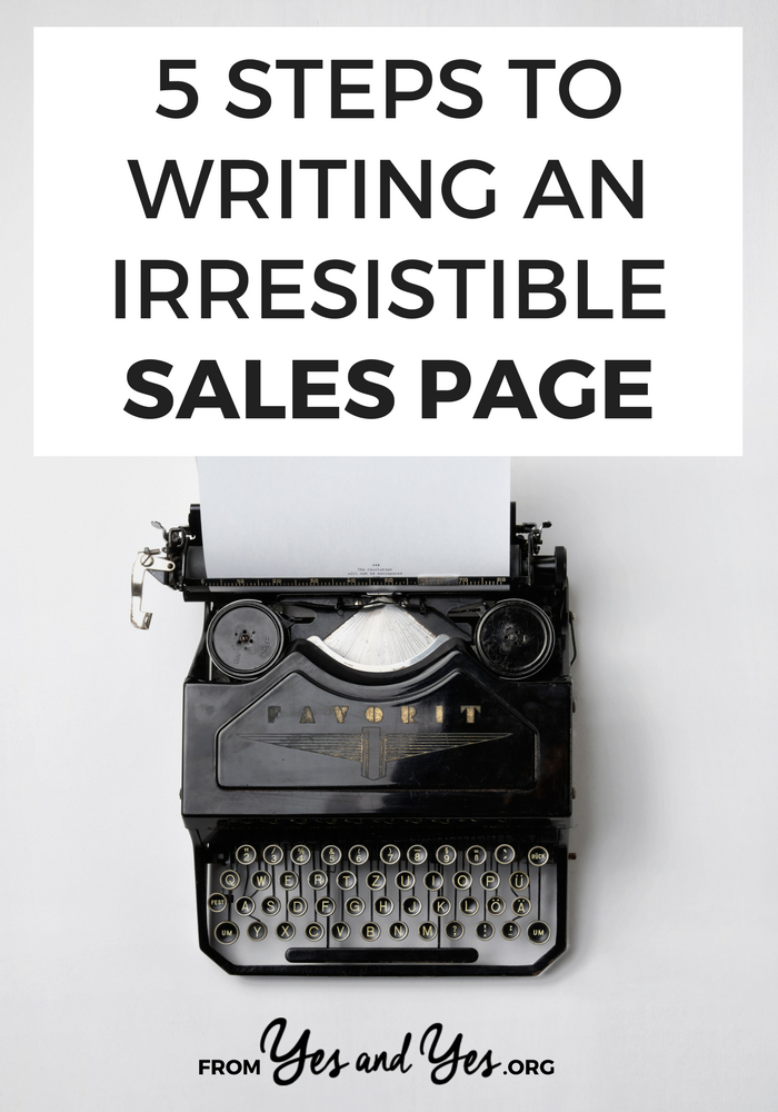 What steps should you take to write a sales page? Selling your stuff doesn't need to feel gross or hard! Promise. 